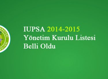 IUPSA 2014-2015 Yönetim Kurulu Listesi Belli Oldu