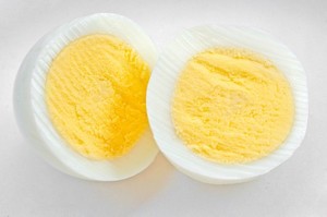hard boiled egg isolated on white